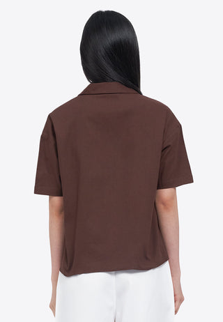 Tie Front Short Sleeve Blouse