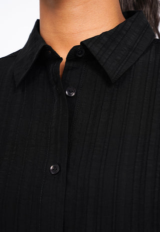 Oversized Short Sleeve Crinkle Shirt