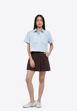 Lace Trim Short Sleeve Shirt