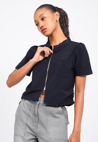 Zipped Up Parachute Shirt