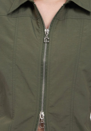 Zip Up Short Sleeve Shirt