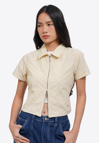 Zip Up Short Sleeve Shirt
