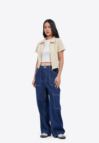 Zip Up Short Sleeve Shirt