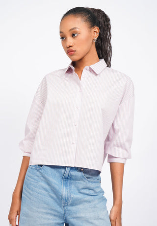 3/4 Sleeves Stripes Shirt