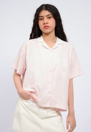 Contrast Collar Short Sleeve Shirt