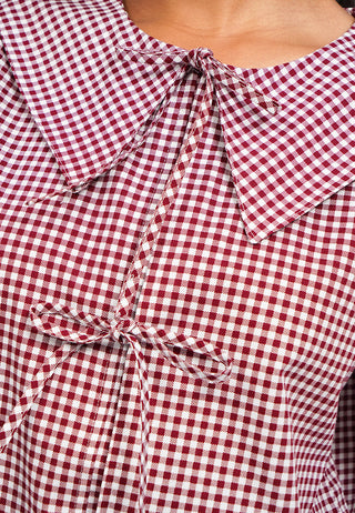 Gingham Short Sleeve Blouse