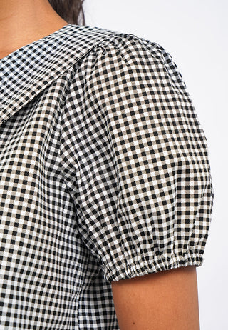 Gingham Short Sleeve Blouse