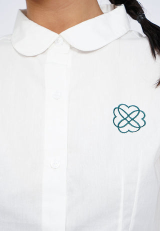 Cap Sleeve Blouse with Front Embroidery