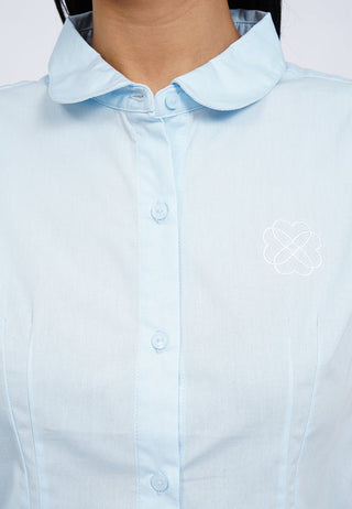 Cap Sleeve Blouse with Front Embroidery