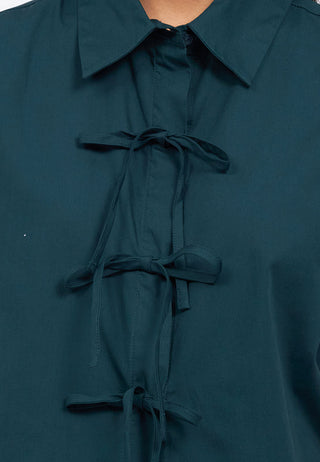 Ribbon Detail Short Sleeve Shirt