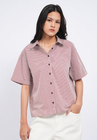 Regular Fit Short Sleeve Stripe Shirt