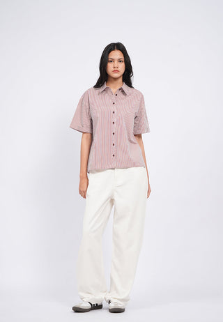 Regular Fit Short Sleeve Stripe Shirt