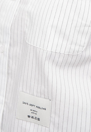 Stripes Collared Boxy Shirt
