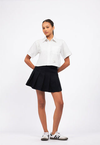 Stripes Collared Boxy Shirt