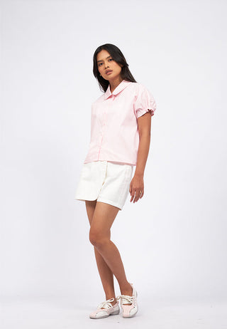 Round Collar Button Up Shirt