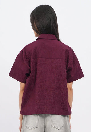 Oversized Short Sleeve Stripe Shirt