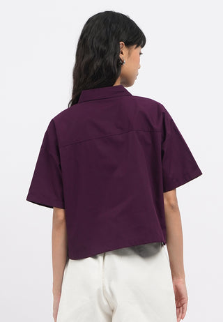 Oversized Crop Short Sleeve Shirt