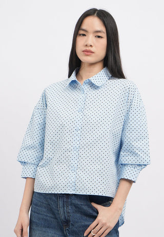 Polkadot Voluminous 3/4 Sleeve Blouse