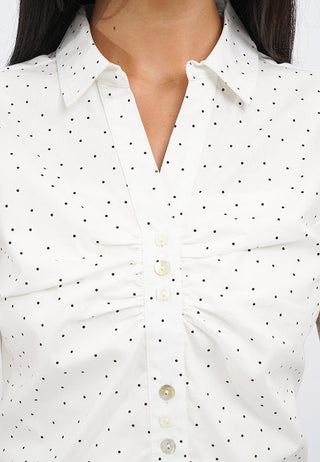 Short Sleeve Ruched Blouse