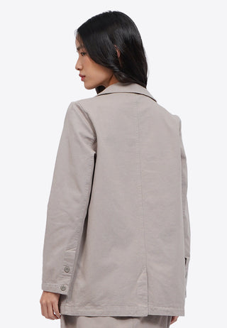 Oversized Twill Blazer