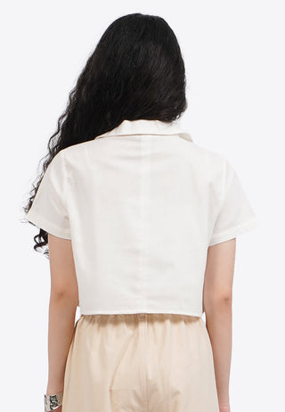 Short Sleeve Blazer with Tied Opening