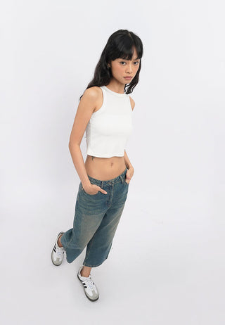 Regular Fit Denim Cullote Pants