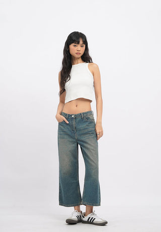 Regular Fit Denim Cullote Pants