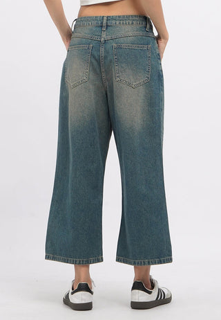 Regular Fit Denim Cullote Pants