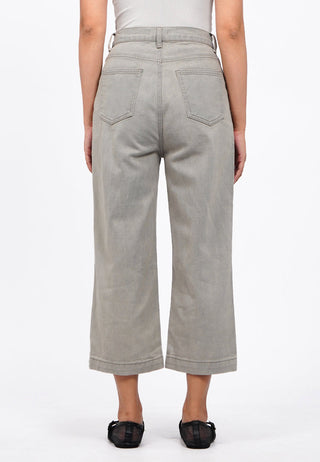 Denim Cullotes with Crease Detail
