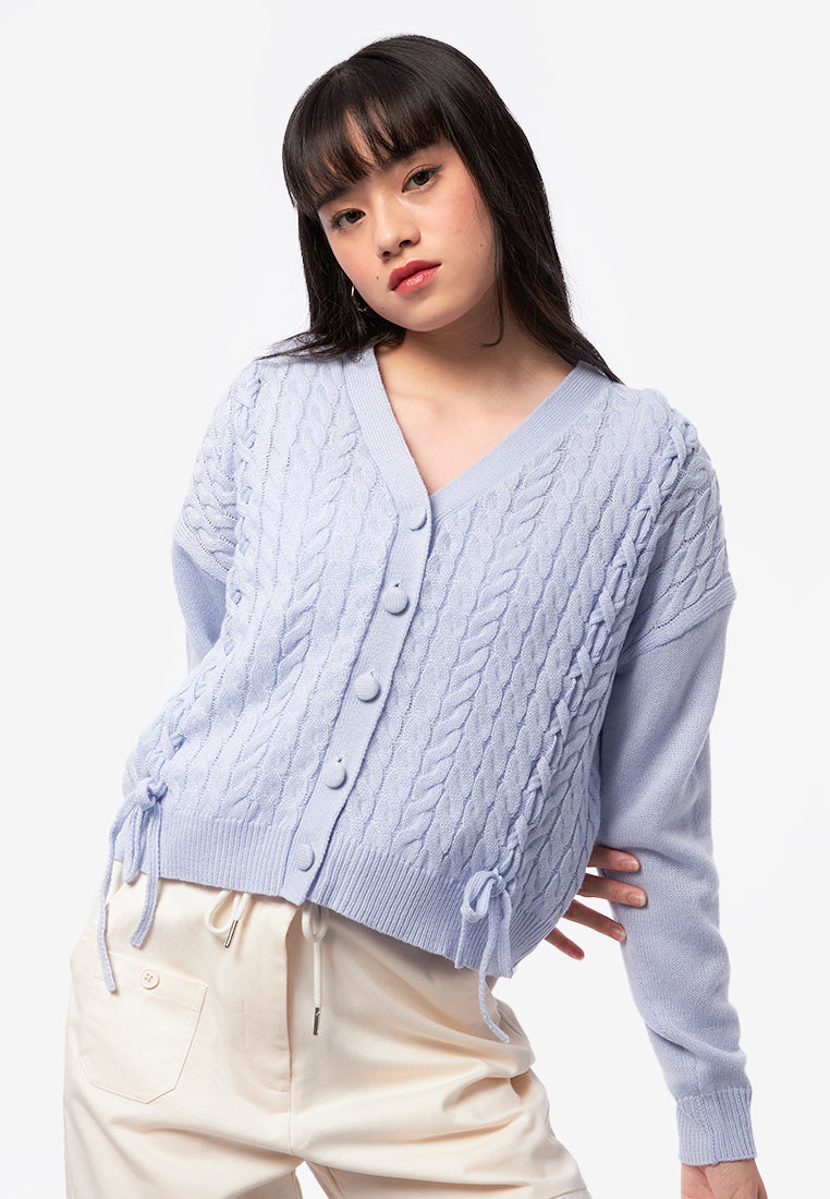 Color Box Cardigan Oversized Cable Knit Cardigan – COLORBOX - Indonesia
