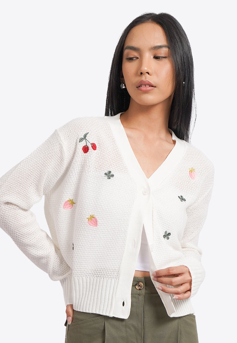 Color Box Cardigan Embroidery Long Sleeve Cardigan – COLORBOX - Indonesia