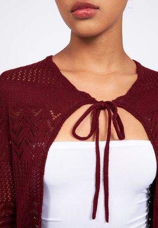 Tied Up Long Sleeve Knit Cardigan