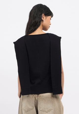 Layered Details Sleeveless Knit Top
