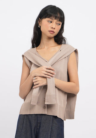 Layered Details Sleeveless Knit Top