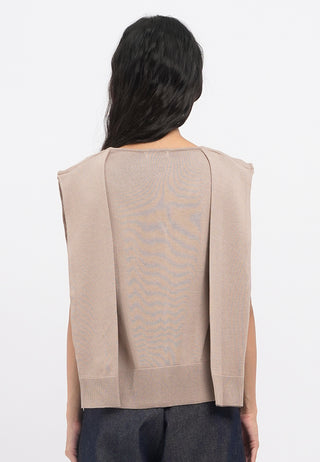 Layered Details Sleeveless Knit Top