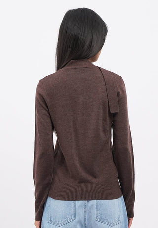 Long Sleeve Cardigan with Scarf