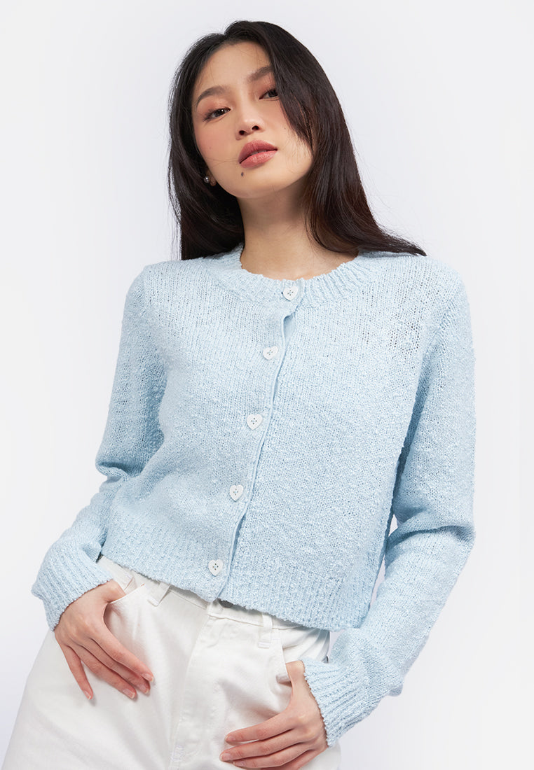 Button Up Long Sleeve Cardigan