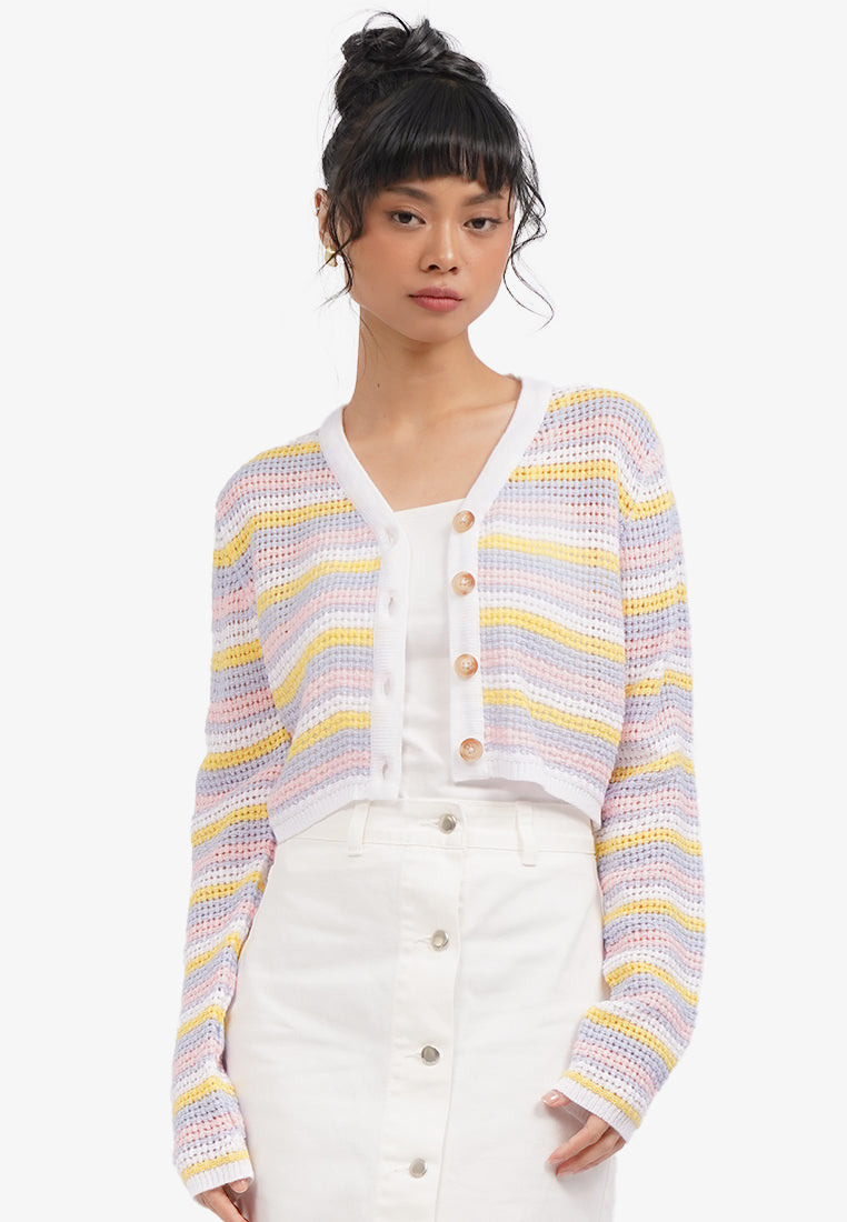 Color Box Cardigan Long Sleeve Stripes Cardigan – COLORBOX - Indonesia