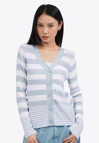 Long Sleeve Striped Cardigan