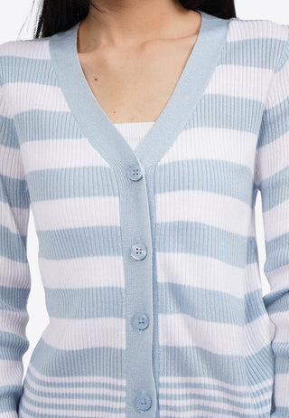 Long Sleeve Striped Cardigan