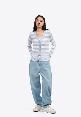 Long Sleeve Striped Cardigan