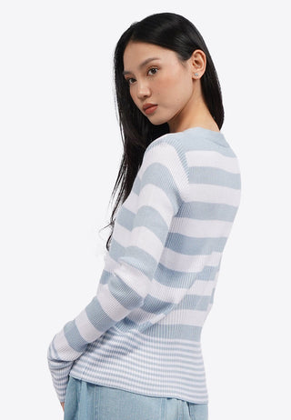 Long Sleeve Striped Cardigan
