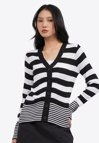 Long Sleeve Striped Cardigan