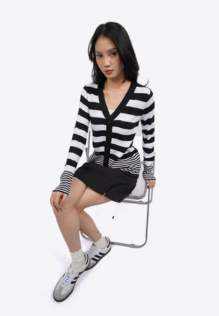 Long Sleeve Striped Cardigan