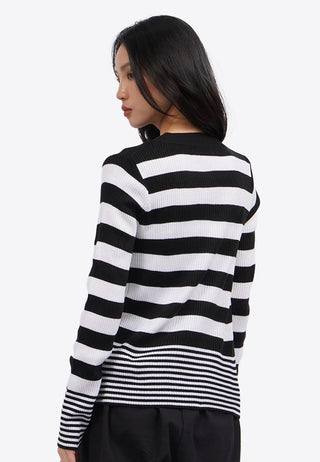 Long Sleeve Striped Cardigan