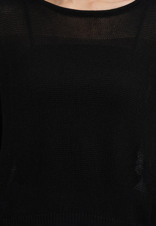 Textured Long Sleeve Knit Sweater