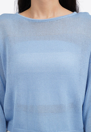 Textured Long Sleeve Knit Sweater