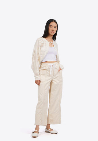 Front Tie Knit Bolero Top