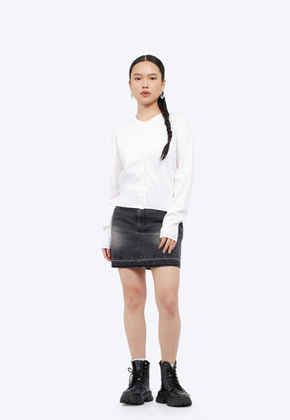 Snap Button Long Sleeve Cardigan