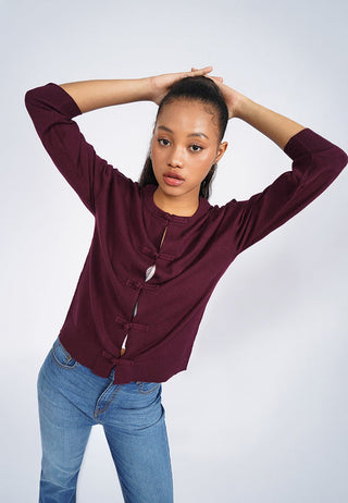 Oversized Cheongsam Cardigan